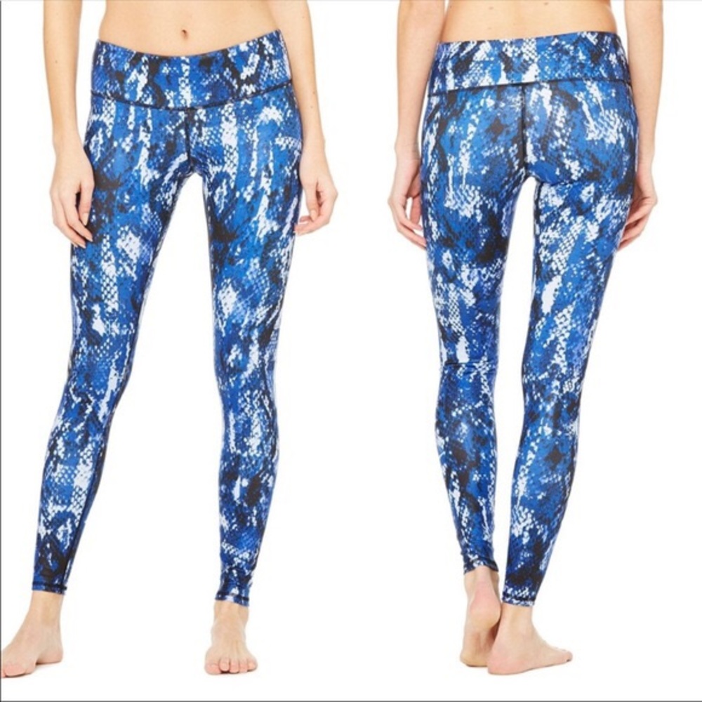 ALO Yoga Vibrant Blue Patterned Leggings
